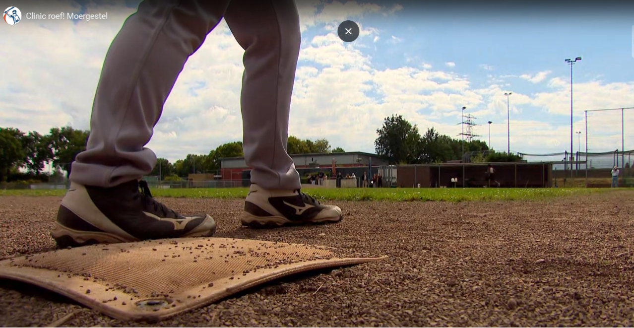 Foto: Speler klaar op het honk om te lopen